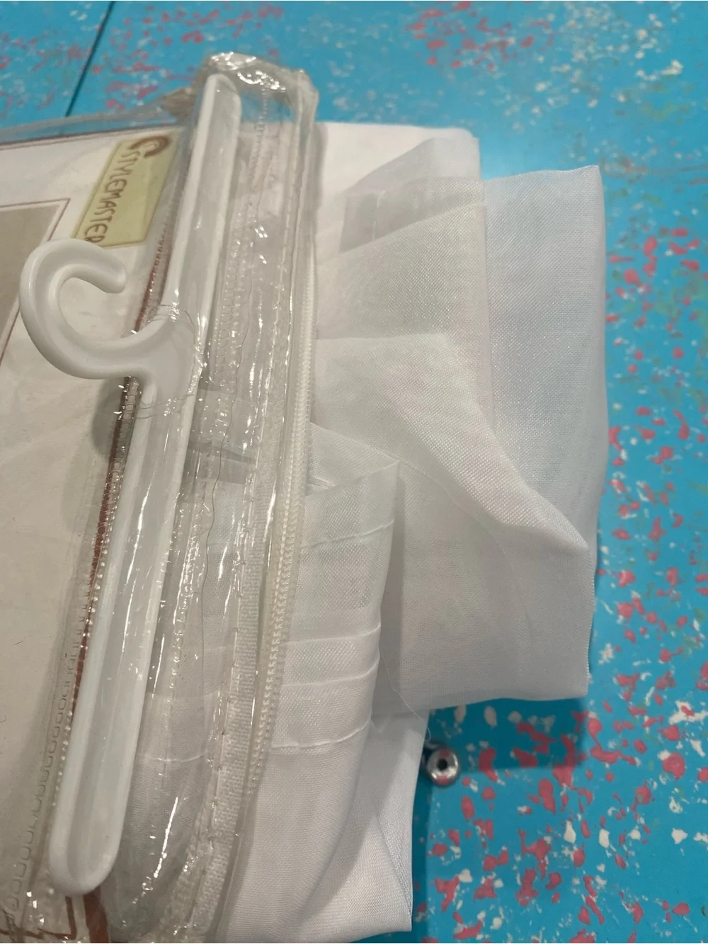 White Sheer Voile Window Scarf